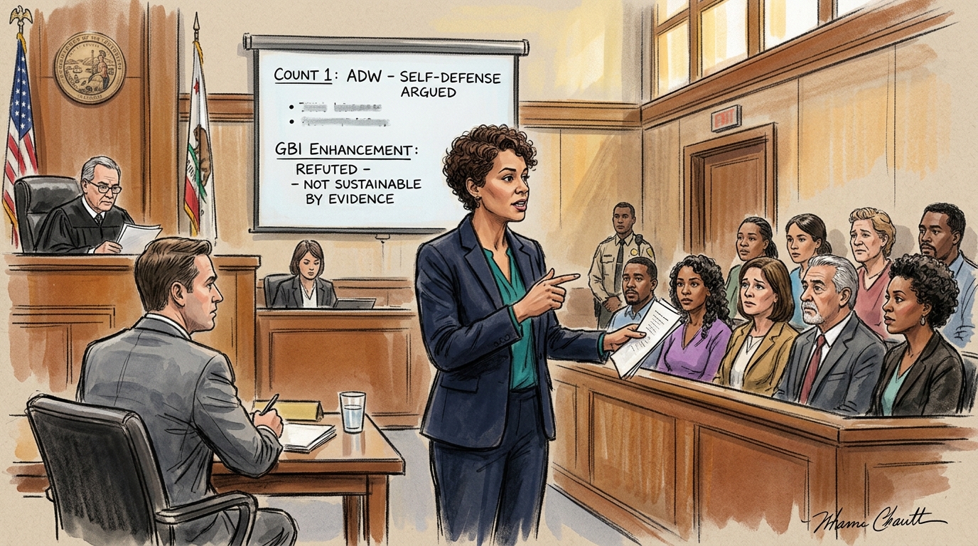 California Assault with a Deadly Weapon Defense Legal Analysis